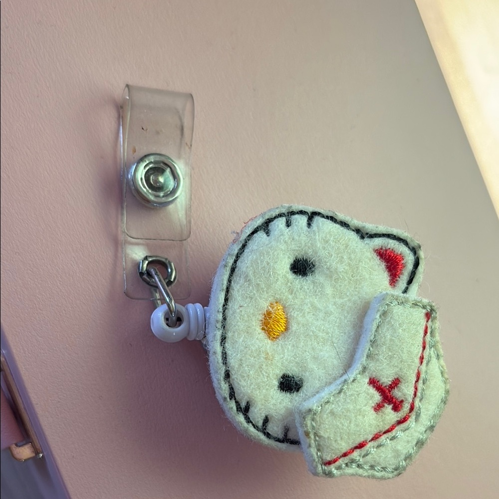 Hello Kitty Nurse Badge Reel